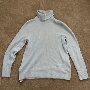 Light blue j crew factory mockneck sweater sz med